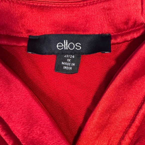 Ellos Bright Red Blouse - Picture 3 of 6